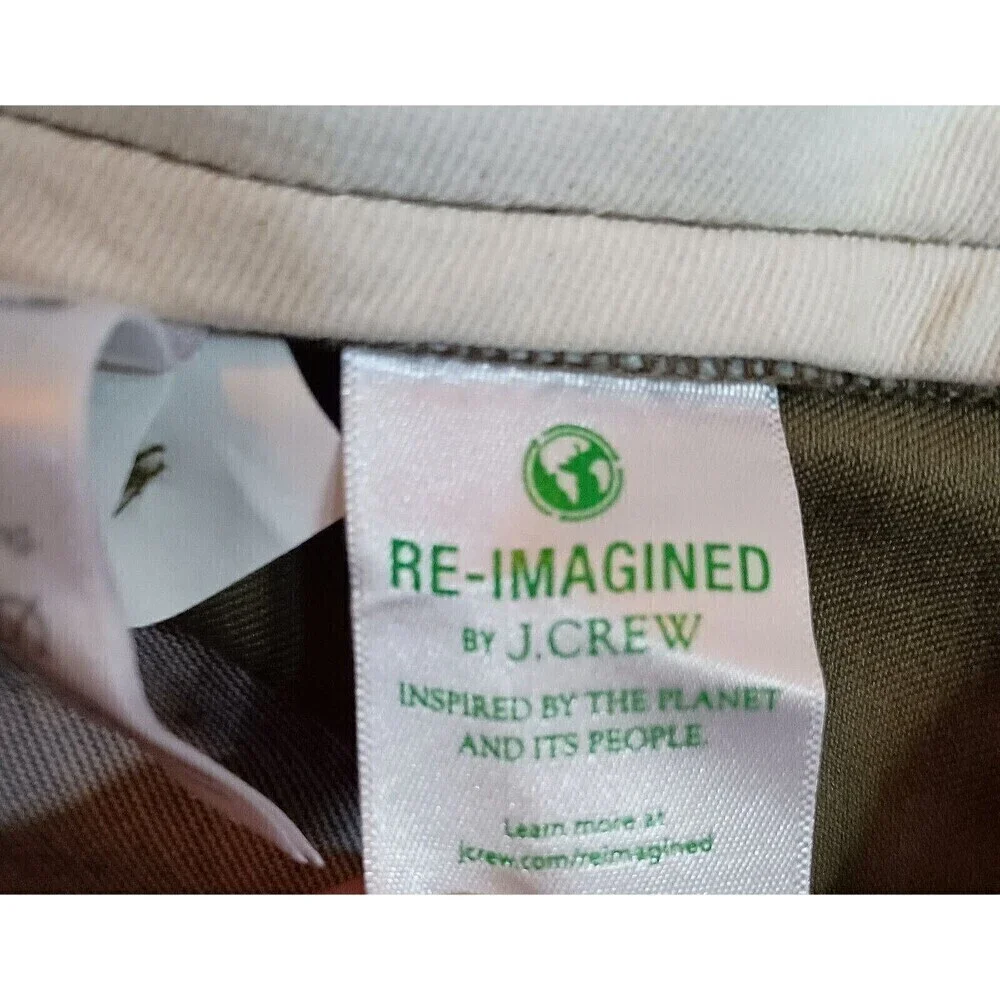 J Crew Pants Mens 38x32 Slim Fit 484 Stretch Chino Broken In 1263 Foliage Green